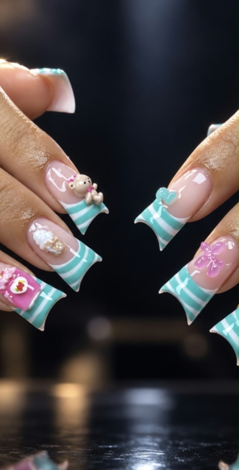 Duck Nail Art Bear
